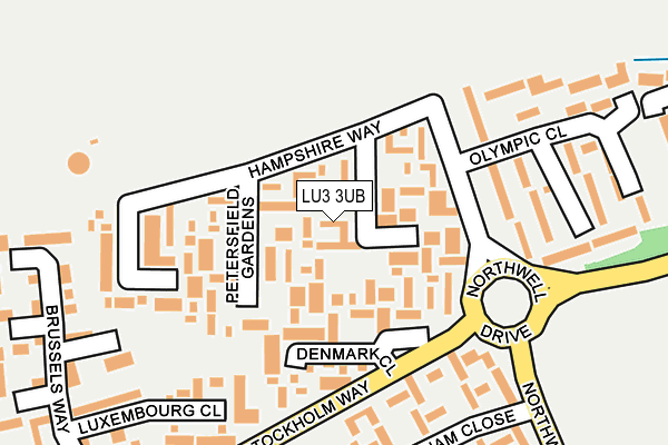 LU3 3UB map - OS OpenMap – Local (Ordnance Survey)