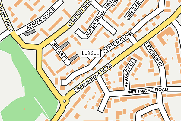 LU3 3UL map - OS OpenMap – Local (Ordnance Survey)