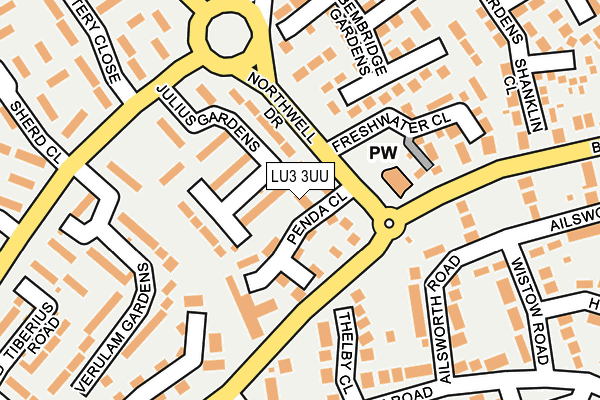 LU3 3UU map - OS OpenMap – Local (Ordnance Survey)