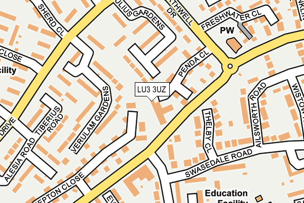 LU3 3UZ map - OS OpenMap – Local (Ordnance Survey)