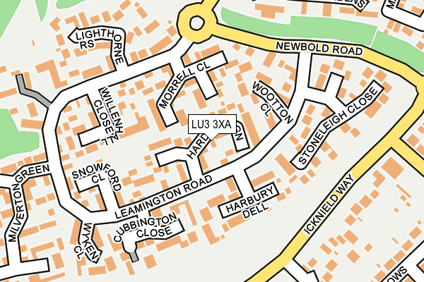 LU3 3XA map - OS OpenMap – Local (Ordnance Survey)