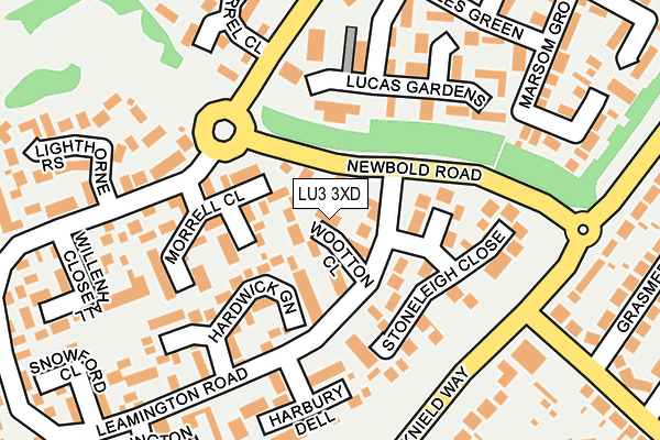 LU3 3XD map - OS OpenMap – Local (Ordnance Survey)