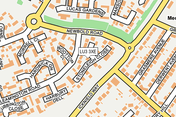 LU3 3XE map - OS OpenMap – Local (Ordnance Survey)