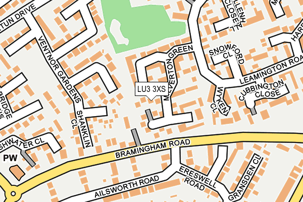 LU3 3XS map - OS OpenMap – Local (Ordnance Survey)