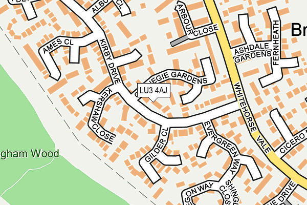 LU3 4AJ map - OS OpenMap – Local (Ordnance Survey)