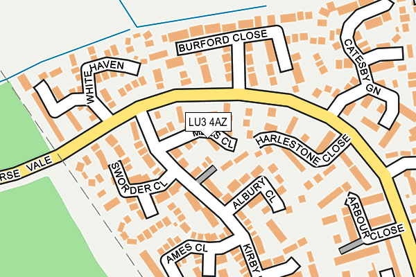 LU3 4AZ map - OS OpenMap – Local (Ordnance Survey)