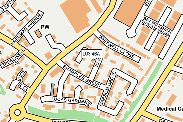 LU3 4BA map - OS OpenMap – Local (Ordnance Survey)