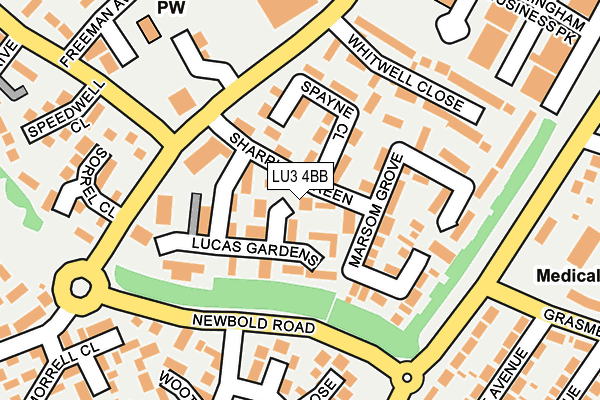 LU3 4BB map - OS OpenMap – Local (Ordnance Survey)