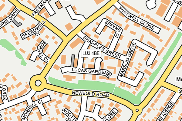 LU3 4BE map - OS OpenMap – Local (Ordnance Survey)