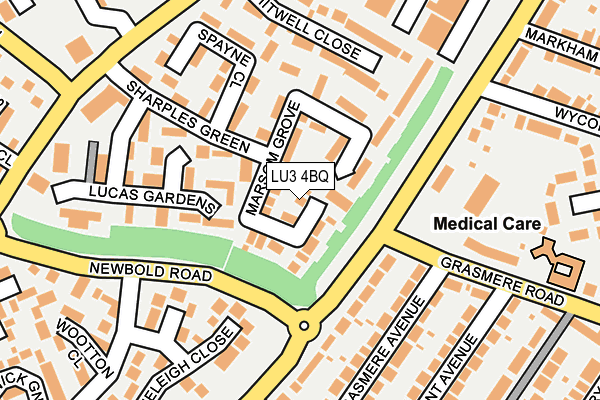 LU3 4BQ map - OS OpenMap – Local (Ordnance Survey)