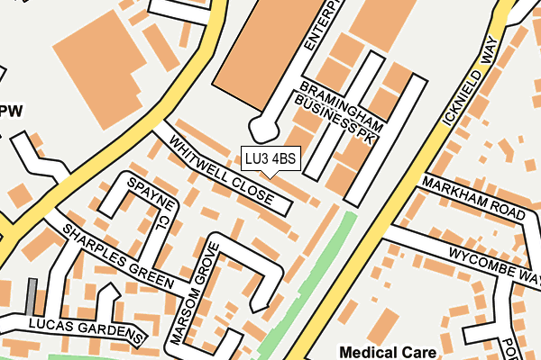 LU3 4BS map - OS OpenMap – Local (Ordnance Survey)