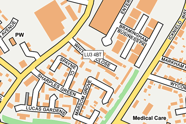 LU3 4BT map - OS OpenMap – Local (Ordnance Survey)