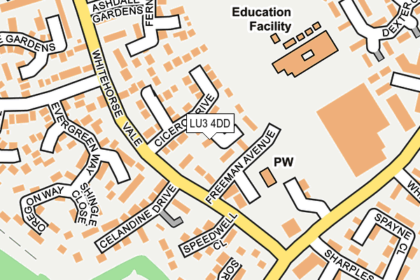 LU3 4DD map - OS OpenMap – Local (Ordnance Survey)