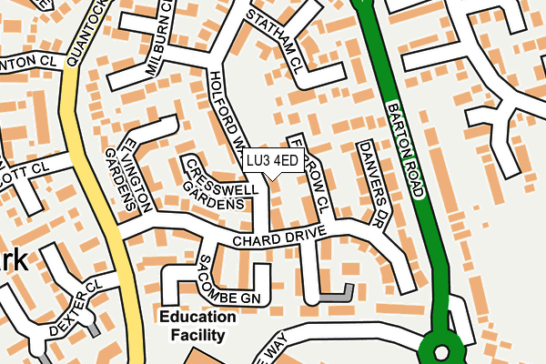 LU3 4ED map - OS OpenMap – Local (Ordnance Survey)
