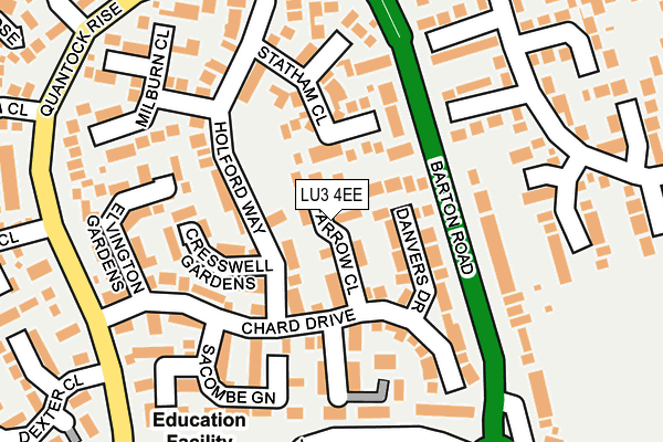 LU3 4EE map - OS OpenMap – Local (Ordnance Survey)