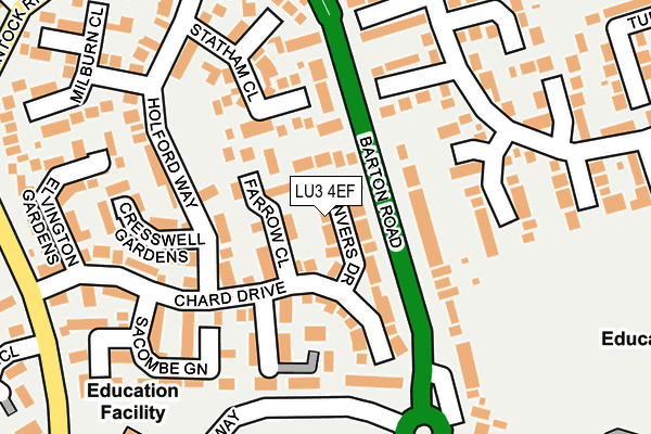 LU3 4EF map - OS OpenMap – Local (Ordnance Survey)