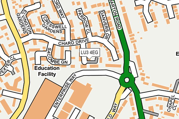 LU3 4EG map - OS OpenMap – Local (Ordnance Survey)