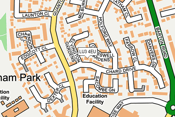 LU3 4EU map - OS OpenMap – Local (Ordnance Survey)
