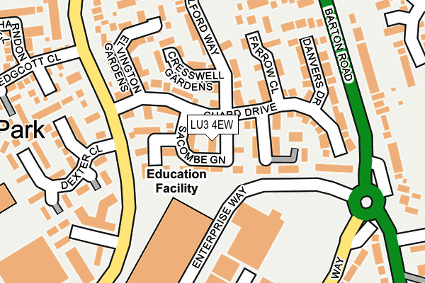 LU3 4EW map - OS OpenMap – Local (Ordnance Survey)