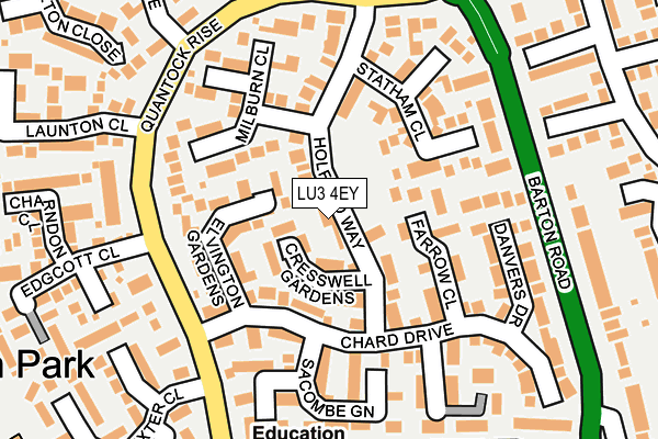 LU3 4EY map - OS OpenMap – Local (Ordnance Survey)