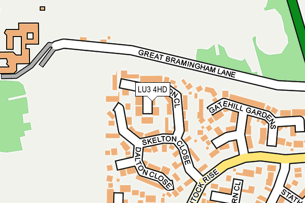 LU3 4HD map - OS OpenMap – Local (Ordnance Survey)