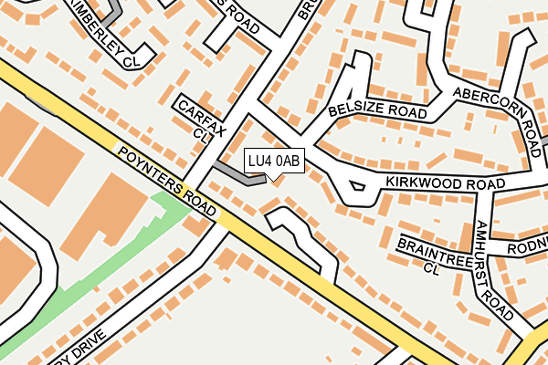 LU4 0AB map - OS OpenMap – Local (Ordnance Survey)