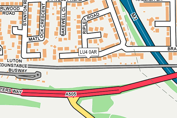 LU4 0AR map - OS OpenMap – Local (Ordnance Survey)