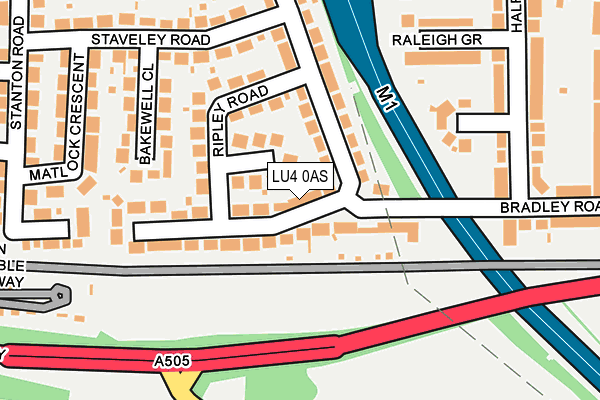 LU4 0AS map - OS OpenMap – Local (Ordnance Survey)