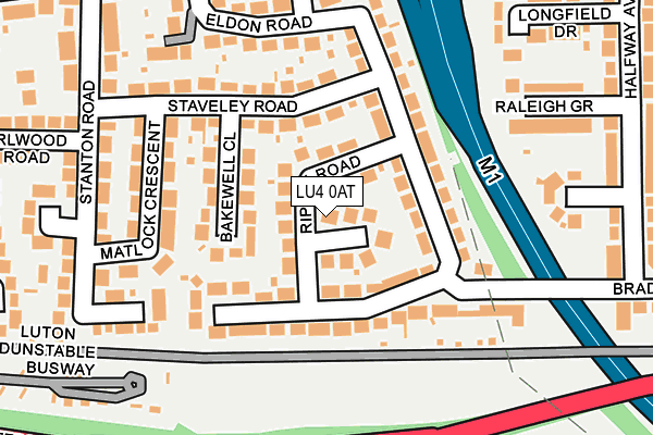 LU4 0AT map - OS OpenMap – Local (Ordnance Survey)