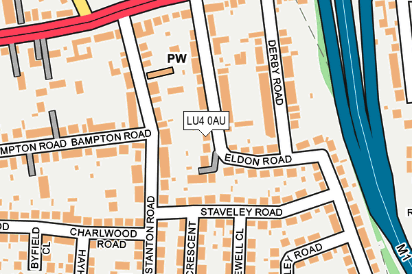 LU4 0AU map - OS OpenMap – Local (Ordnance Survey)