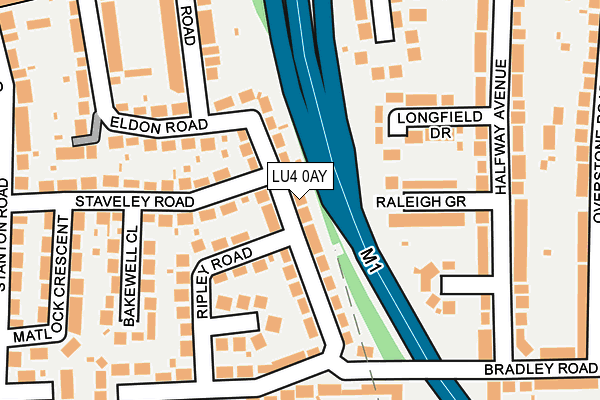 LU4 0AY map - OS OpenMap – Local (Ordnance Survey)