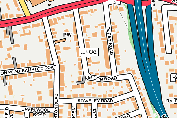 LU4 0AZ map - OS OpenMap – Local (Ordnance Survey)