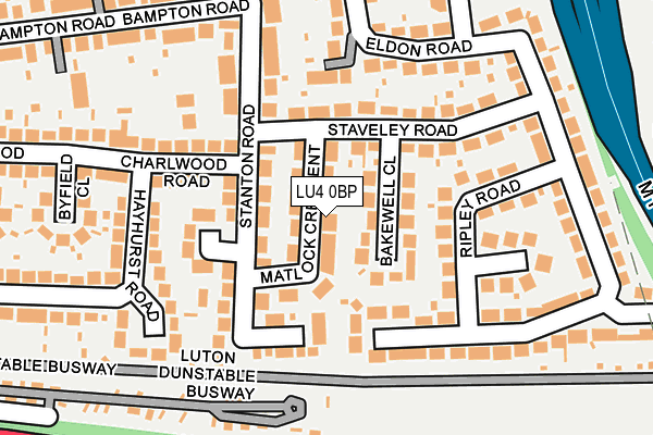 LU4 0BP map - OS OpenMap – Local (Ordnance Survey)