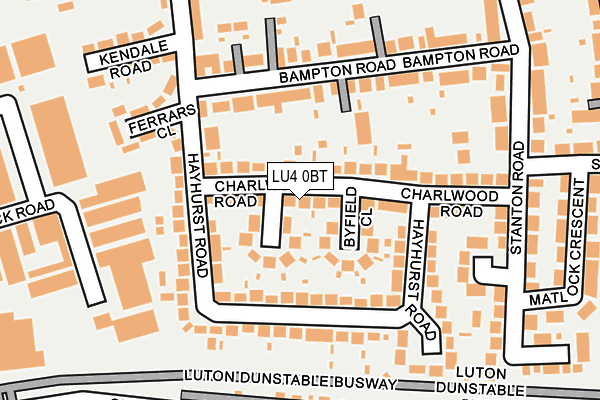 LU4 0BT map - OS OpenMap – Local (Ordnance Survey)