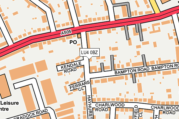 LU4 0BZ map - OS OpenMap – Local (Ordnance Survey)