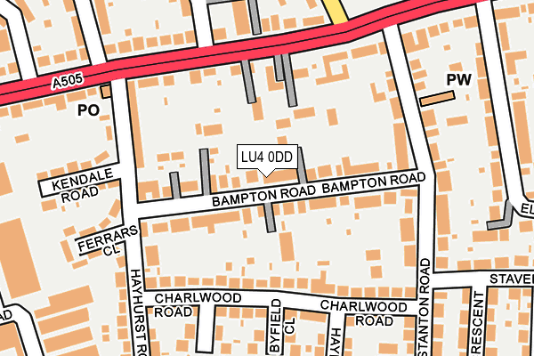 LU4 0DD map - OS OpenMap – Local (Ordnance Survey)
