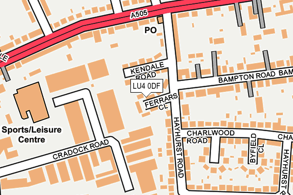 LU4 0DF map - OS OpenMap – Local (Ordnance Survey)