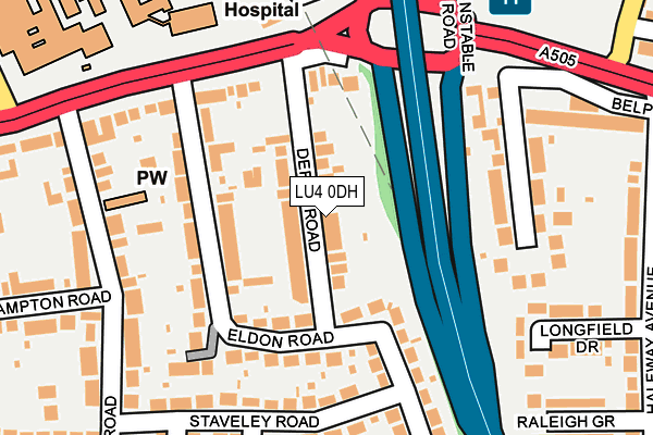 LU4 0DH map - OS OpenMap – Local (Ordnance Survey)