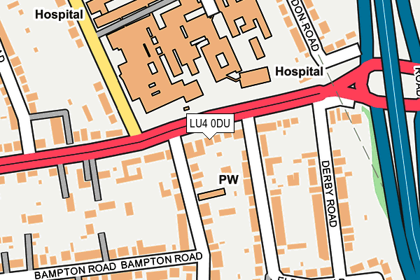 LU4 0DU map - OS OpenMap – Local (Ordnance Survey)