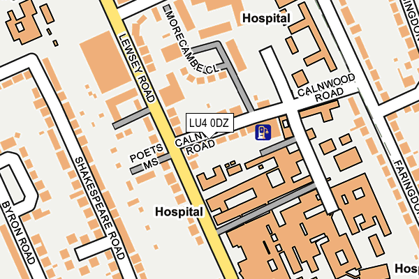 LU4 0DZ map - OS OpenMap – Local (Ordnance Survey)