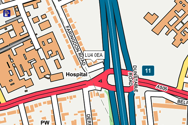 LU4 0EA map - OS OpenMap – Local (Ordnance Survey)