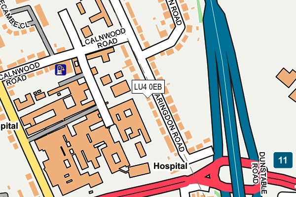 LU4 0EB map - OS OpenMap – Local (Ordnance Survey)