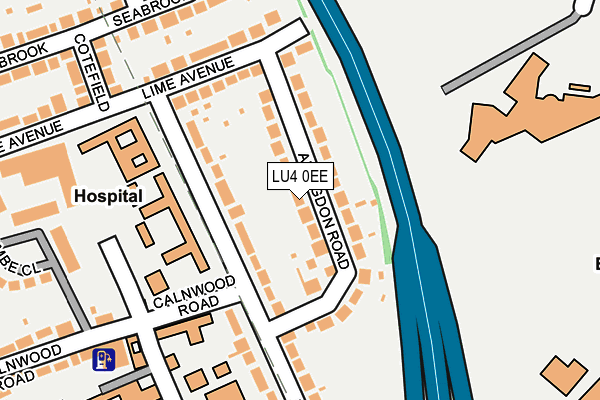 LU4 0EE map - OS OpenMap – Local (Ordnance Survey)