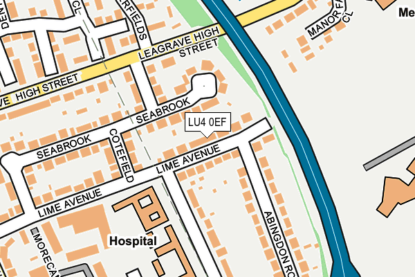 LU4 0EF map - OS OpenMap – Local (Ordnance Survey)