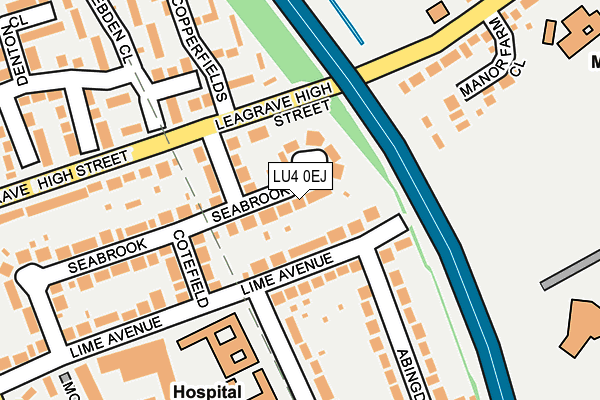 LU4 0EJ map - OS OpenMap – Local (Ordnance Survey)