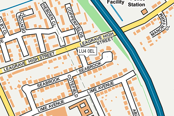 LU4 0EL map - OS OpenMap – Local (Ordnance Survey)