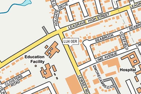 LU4 0ER map - OS OpenMap – Local (Ordnance Survey)