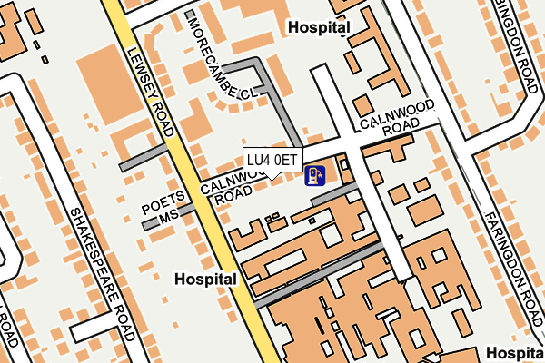 LU4 0ET map - OS OpenMap – Local (Ordnance Survey)