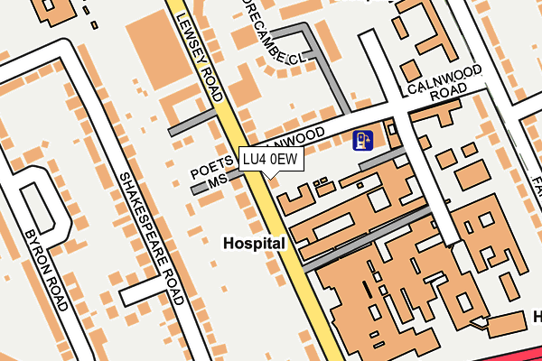 LU4 0EW map - OS OpenMap – Local (Ordnance Survey)