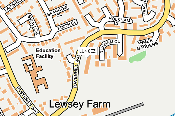 LU4 0EZ map - OS OpenMap – Local (Ordnance Survey)